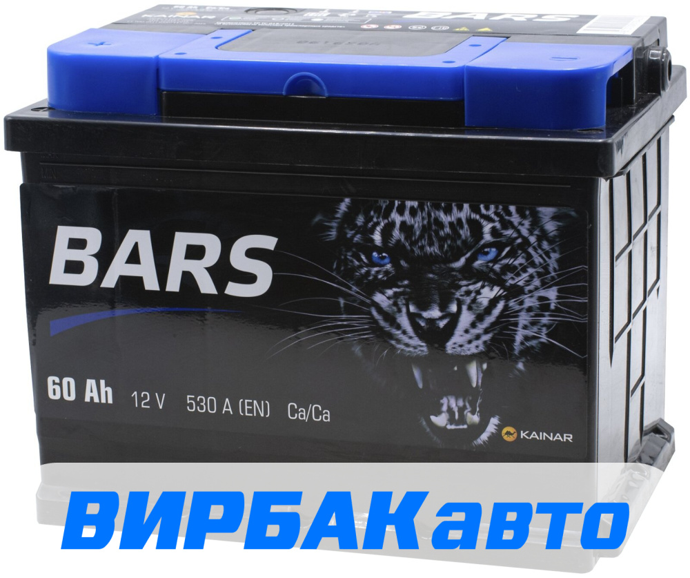 Аккумулятор BARS 60 Ач 530 А прямая полярность