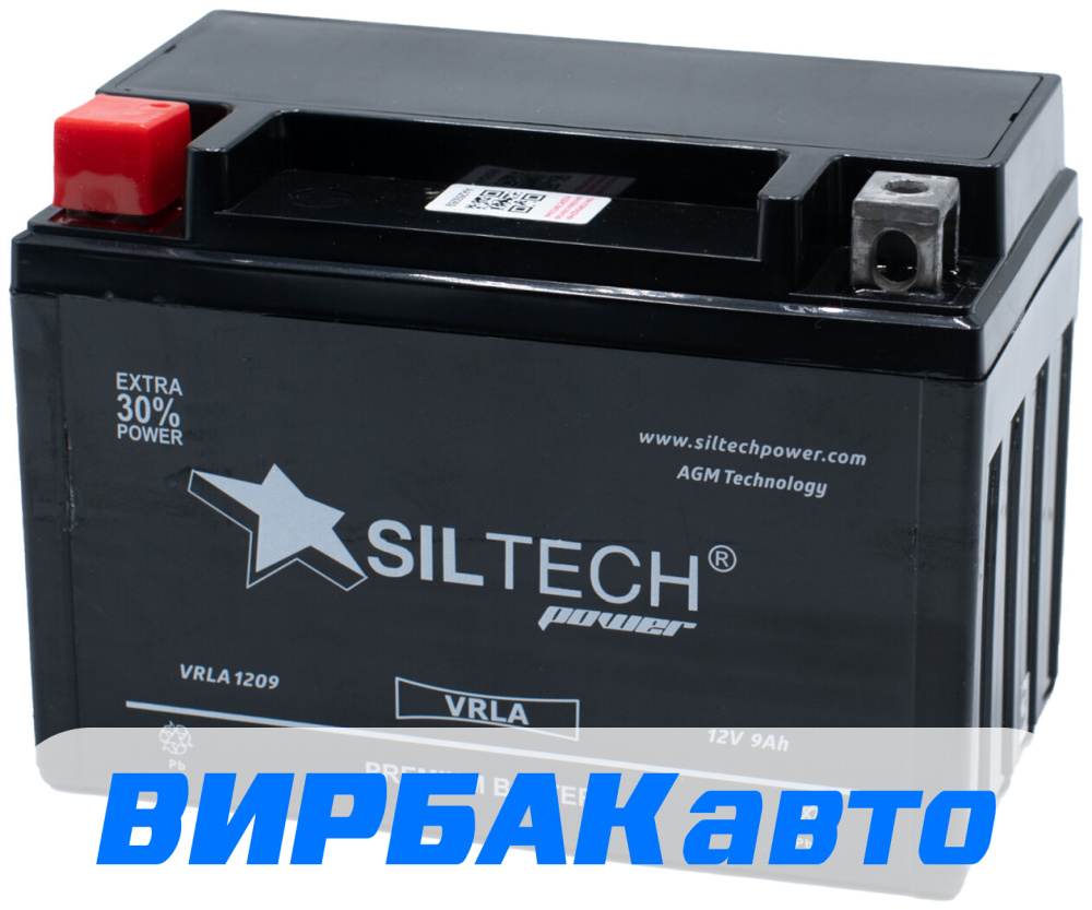 Купить Аккумулятор SILTECH VRLA 1209 (YTX9-BS) 9 Ач 150 А прямая  полярность, 2022 г., клемма стандартная, цены в Ростове-на-Дону —  интернет-магазин VIRBACauto