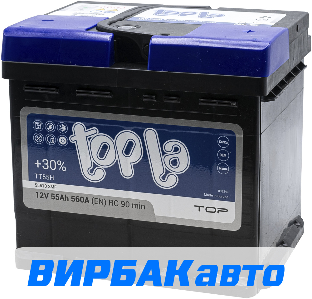 Аккумулятор Topla Top Sealed (55510 SMF) 55 Ач 560 А обратная