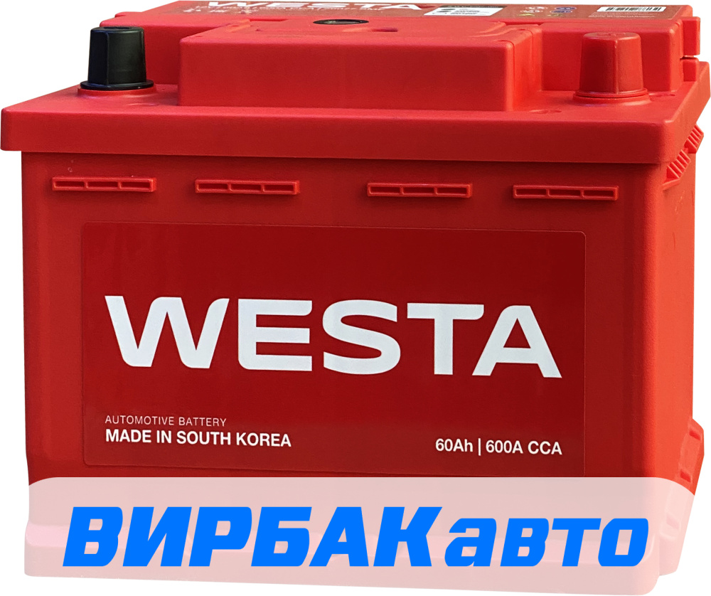 Купить Аккумулятор WESTA Korea 56219 SMF 60 Ач 600 А обратная полярность,  клемма стандартная, цены в Ростове-на-Дону — интернет-магазин VIRBACauto