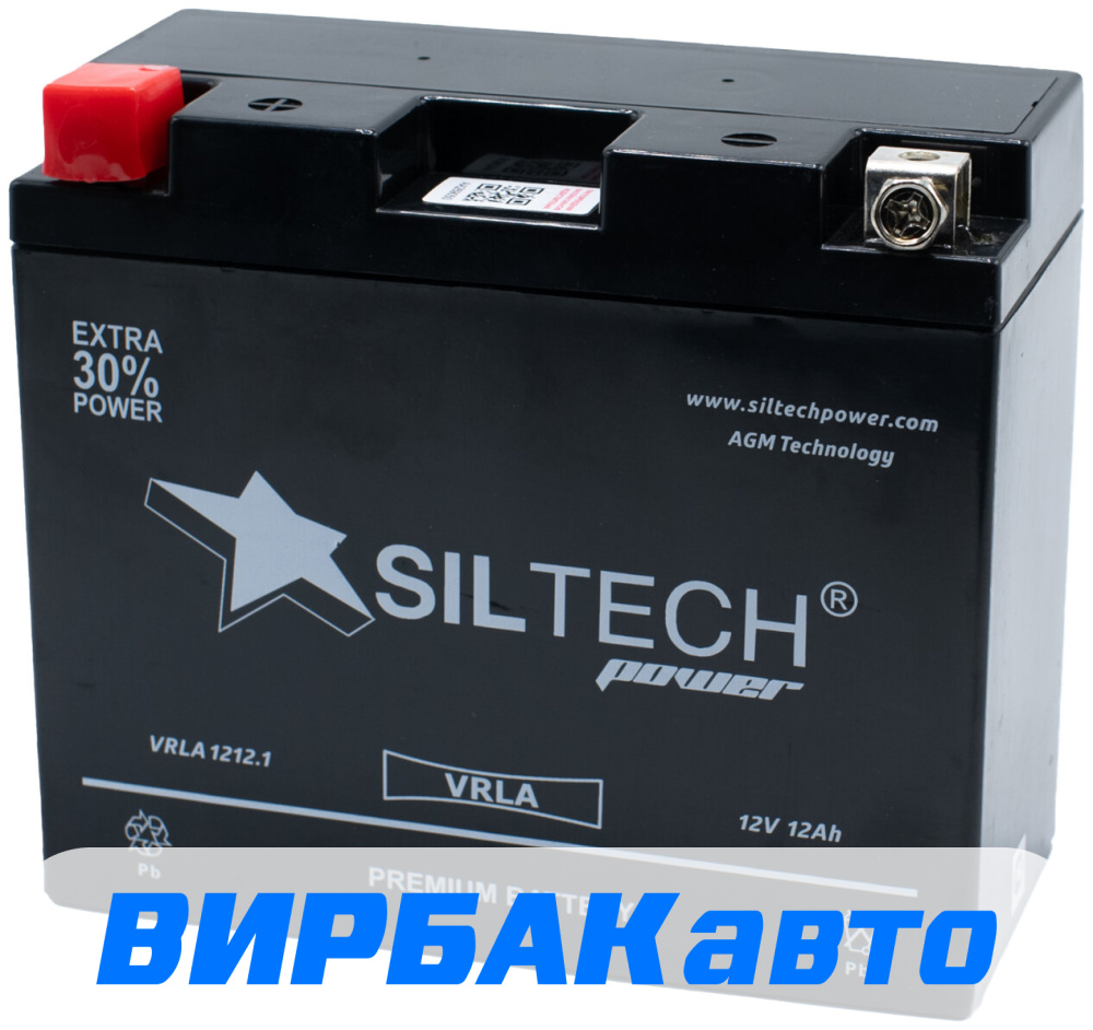 Аккумулятор SILTECH VRLA 1212.1 (YT12B-4.YT12-BS) 12 Ач 125 А прямая  полярность