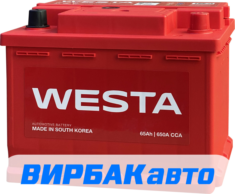 Купить Аккумулятор WESTA Korea 56513 SMF 65 Ач 650 А обратная полярность,  клемма стандартная, цены в Ростове-на-Дону — интернет-магазин VIRBACauto