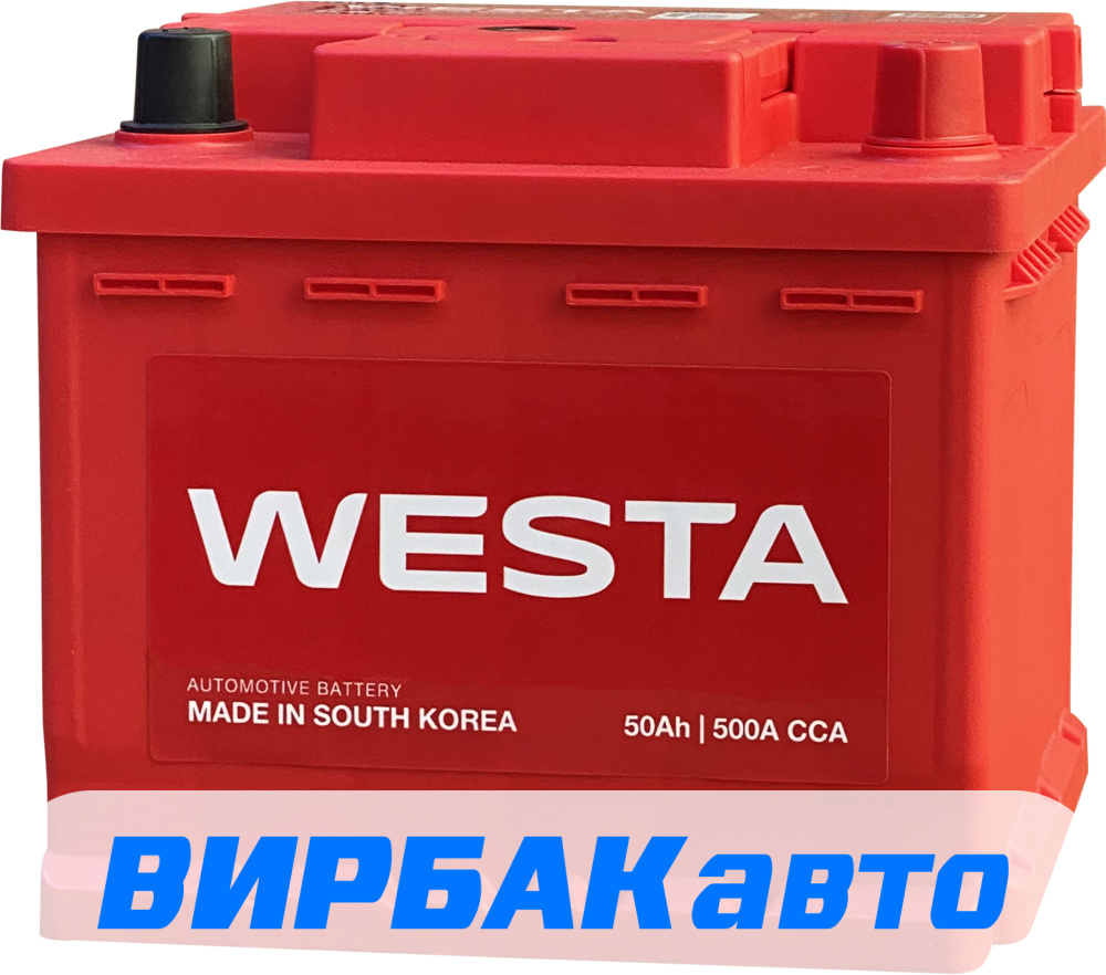 Купить Аккумулятор WESTA Korea 55054 SMF 50 Ач 500 А обратная полярность,  клемма стандартная, цены в Ростове-на-Дону — интернет-магазин VIRBACauto