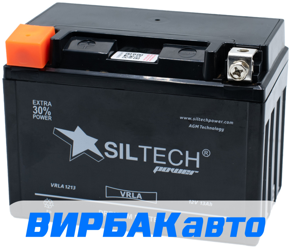 Аккумулятор SILTECH VRLA 1213 (YTZ14S/YTZ12S) 13 Ач 150 А прямая  полярность, 2023 г.