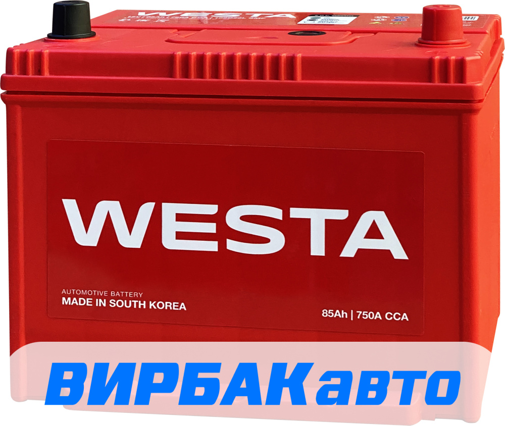 Купить Аккумулятор WESTA Korea 105D26L SMF 85 Ач 750 А обратная полярность,  клемма стандартная, цены в Ростове-на-Дону — интернет-магазин VIRBACauto