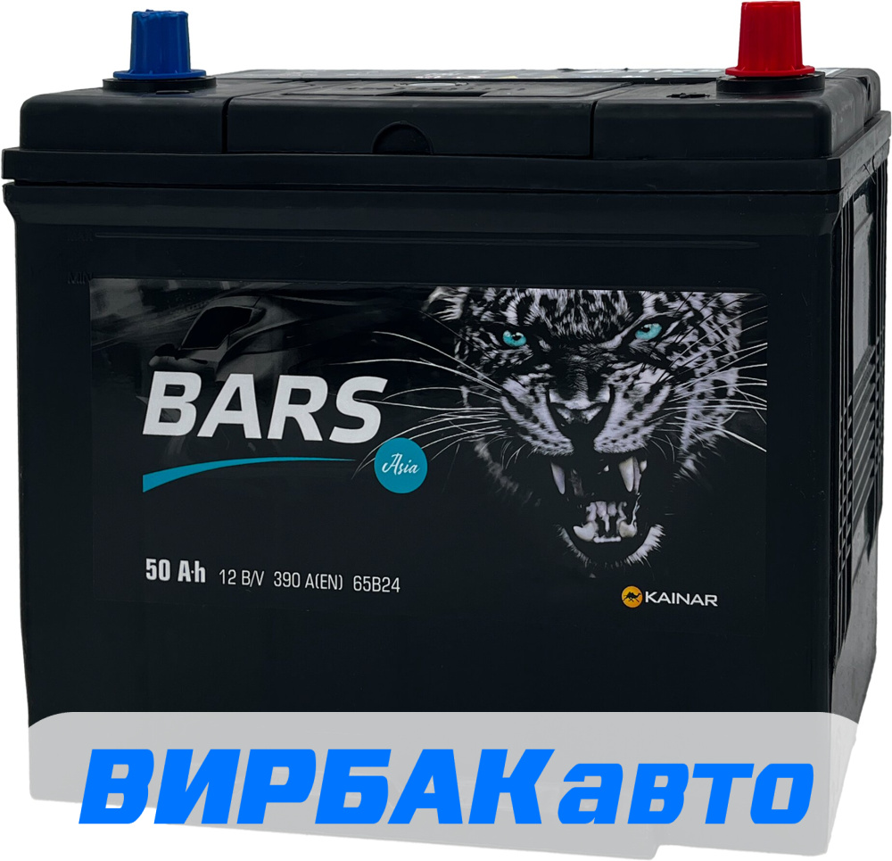 Купить Аккумулятор BARS Asia 50 Ач 390 А обратная полярность, клемма  тонкая, цены в Ростове-на-Дону — интернет-магазин VIRBACauto