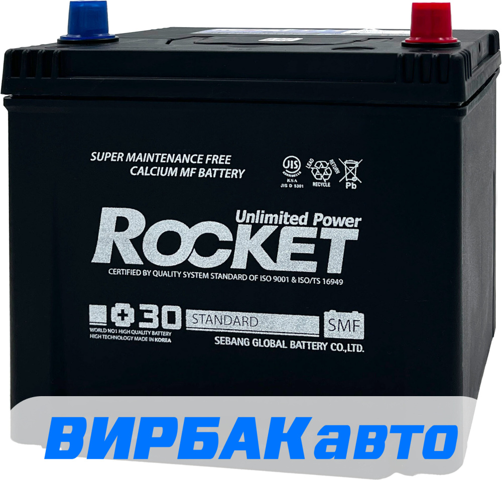 Купить Аккумулятор ROCKET SMF 75D23L 65 Ач 590 А обратная полярность,  клемма стандартная, цены в Ростове-на-Дону — интернет-магазин VIRBACauto