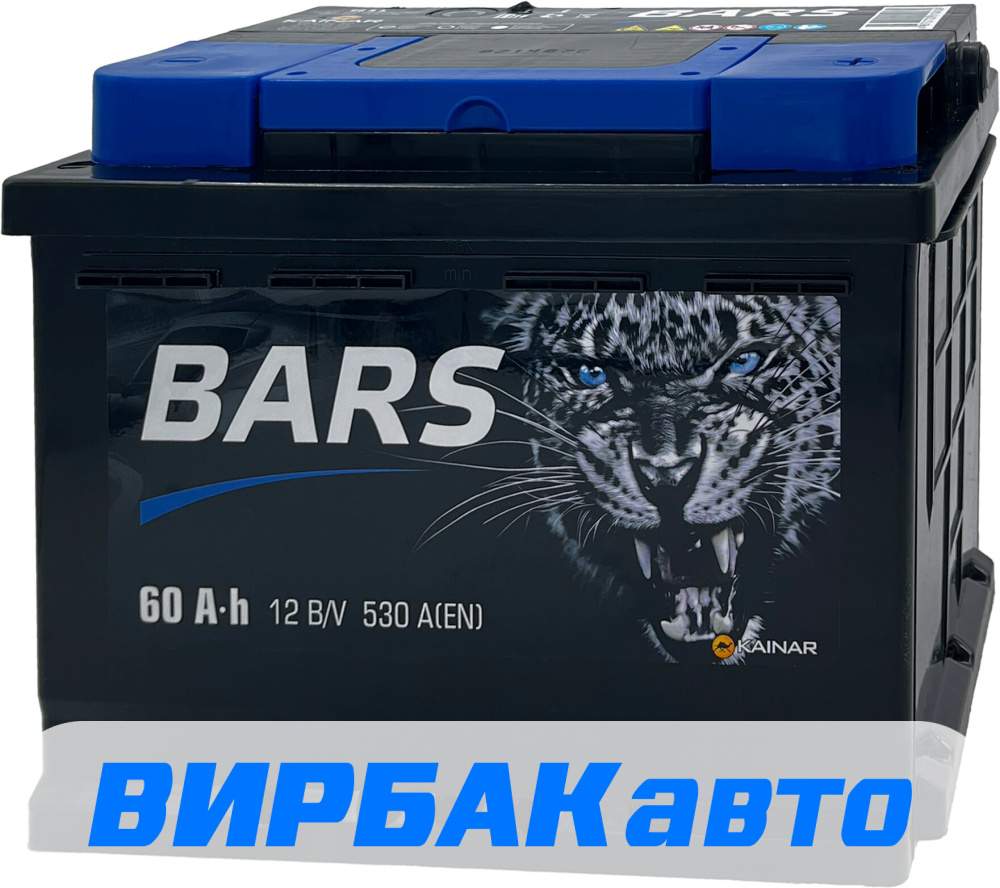 Купить Аккумулятор BARS 60 Ач 520 А обратная полярность, клемма  стандартная, цены в Ростове-на-Дону — интернет-магазин VIRBACauto