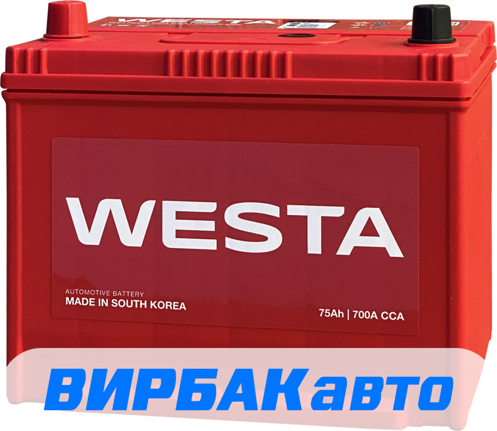 Купить Аккумулятор WESTA Korea 85D26R SMF 75 Ач 700 А прямая полярность,  клемма стандартная, цены в Ростове-на-Дону — интернет-магазин VIRBACauto