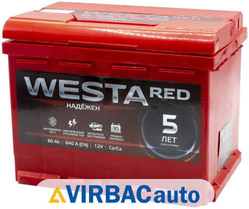 Аккумулятор westa red 60