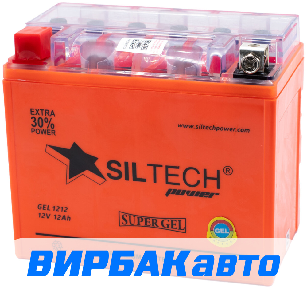 Аккумулятор SILTECH GEL 1212 (YTX12-BS) 12 Ач 200 А прямая полярность