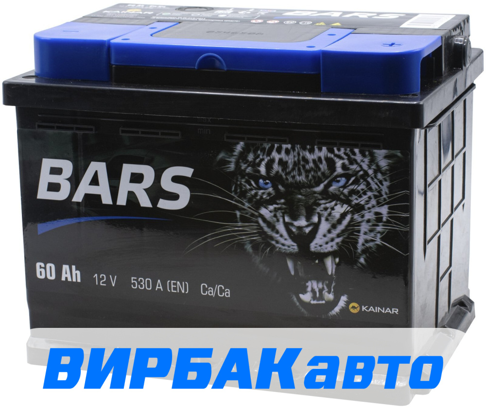 Аккумулятор BARS 60 Ач 530 А обратная полярность