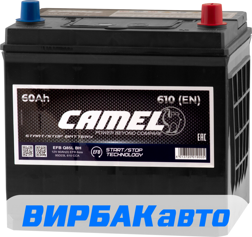 Аккумулятор CAMEL 60 Ач 610 А обратная полярность