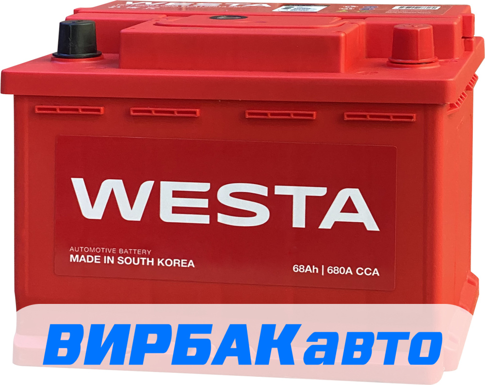 Купить Аккумулятор WESTA Korea 56813 SMF 68 Ач 680 А обратная полярность,  клемма стандартная, цены в Ростове-на-Дону — интернет-магазин VIRBACauto