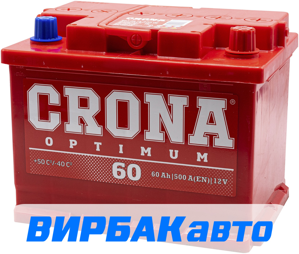 Аккумулятор CRONA 60 Ач 500 А прямая полярность